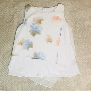 CALVIN KLEIN Floral Blouse Top